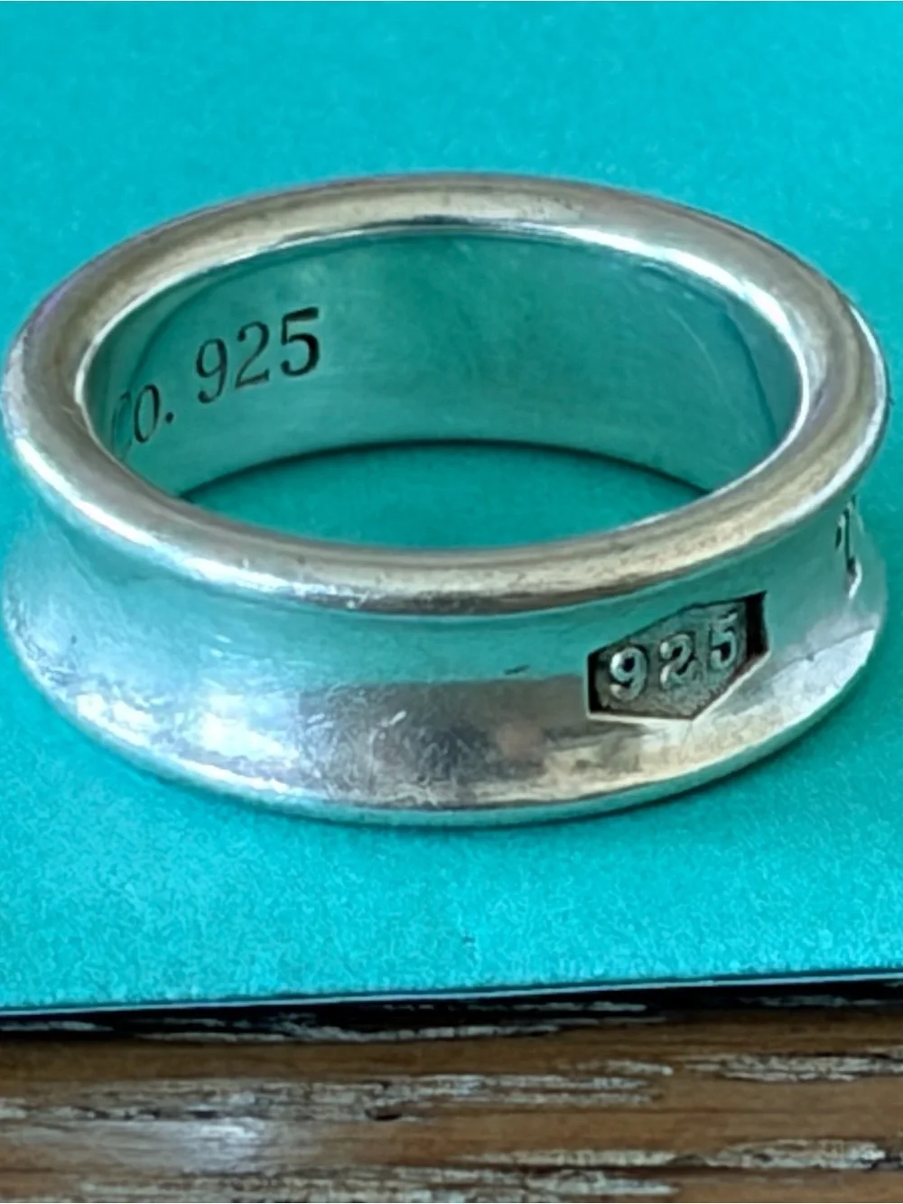 Tiffany & Co. Sterling Band Ring - Silver on Tiffany Blue